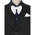 thumbnail image 4 of INSPIRE CHIC Corbata de moño de terciopelo para hombre con bolsillo preatado de color sólido y ajustable Blanco Talla Única, 4 of 4