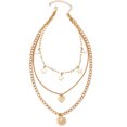 thumbnail image 1 of Multilayer Collier Étoile Coeur: Collier Pendentif en Alliage Vintage Chaîne Collier, 1 of 5