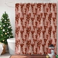 thumbnail image 4 of Red Christmas Shower Curtains for Bathroom, Tree Snowflakes Waterproof Fabric Shower Curtain for Bathroom Bathtub Decoration, Machine Washable, 72"x84", 4 of 9