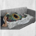 thumbnail image 6 of Sugar Skull Soft Flannel Fleece Throw Blanket, Folk Art Elements Featured Skull Day of the Dead Celebration Concept Print, Cozy Plush for Indoor and Outdoor Use, 70" x 90", Multicolor, by Ambesonne, 6 of 6