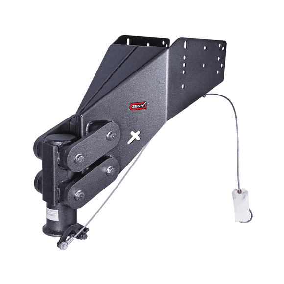 Gen-Y Hitch Gooseneck Trailer Coupler GH-8075AL EXECUTIVE Torsion Flex; For 2-5/16 Inch Ball; 6500 Pound Pin Weight Capacity; 25000 Pound Tow Capacity; Auto Latch Coupler and Cable
