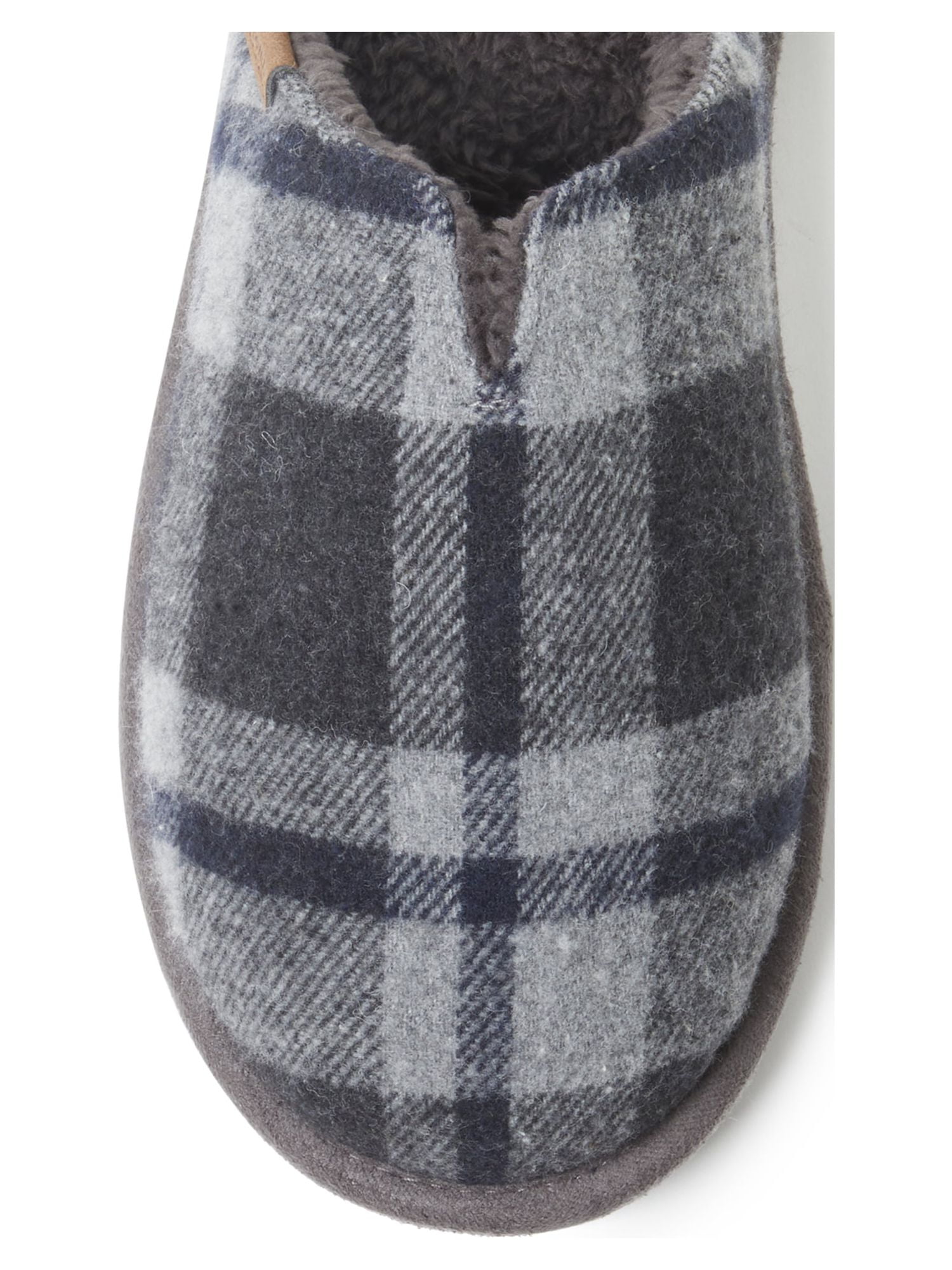 Dearfoams Cozy Comfort Men's Plaid Felt Scuff Slippers