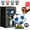 Blue, variant on Soccer Ball Shaped Rotating Drinking Glass Cup,10oz Clear Crystal Cup 360° Spinning Gold Base, Drinkware for Beer Juice Cocktail, Gift for Soccer Fans for Game Day & Holidays (Black)