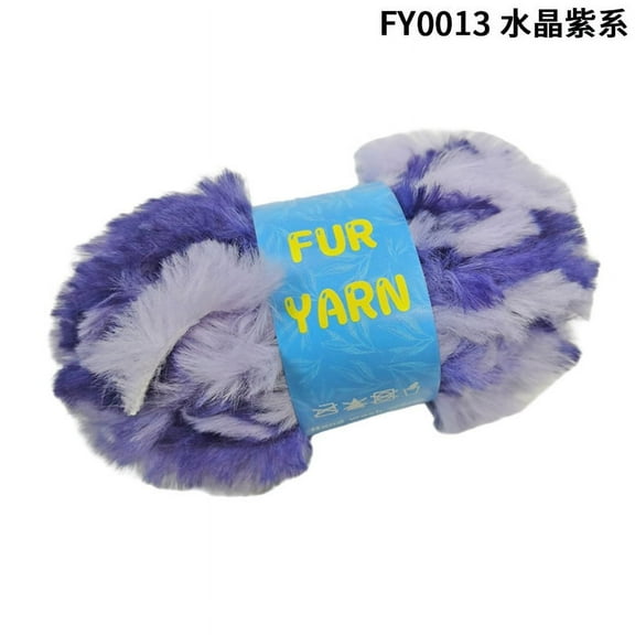 XmhyTop 1 Skeins Super Soft Fur Yarn Chunky Fluffy SoftFaux Fur Yarn for Crochet Knit-Total Length 1×30m(1×33yds,50g×1)-F