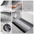 thumbnail image 6 of Black Gray Bath Mat 3 Piece Bathroom Rug Set, Farmhouse Vintage Gradient Wooden Plank Non Slip Bath Rug Contour Mat and Toilet Lid Cover, Absorbent Shower Mats Soft Bath Rugs and Mats Sets, 6 of 8