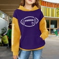 thumbnail image 2 of Mercatoo Kids Boys Girls Baseball Pullover Sweatshirts 𝐂olor Block Cute Hoodie School Long Sleeve Fall Winter Warm Clothes, 2 of 3