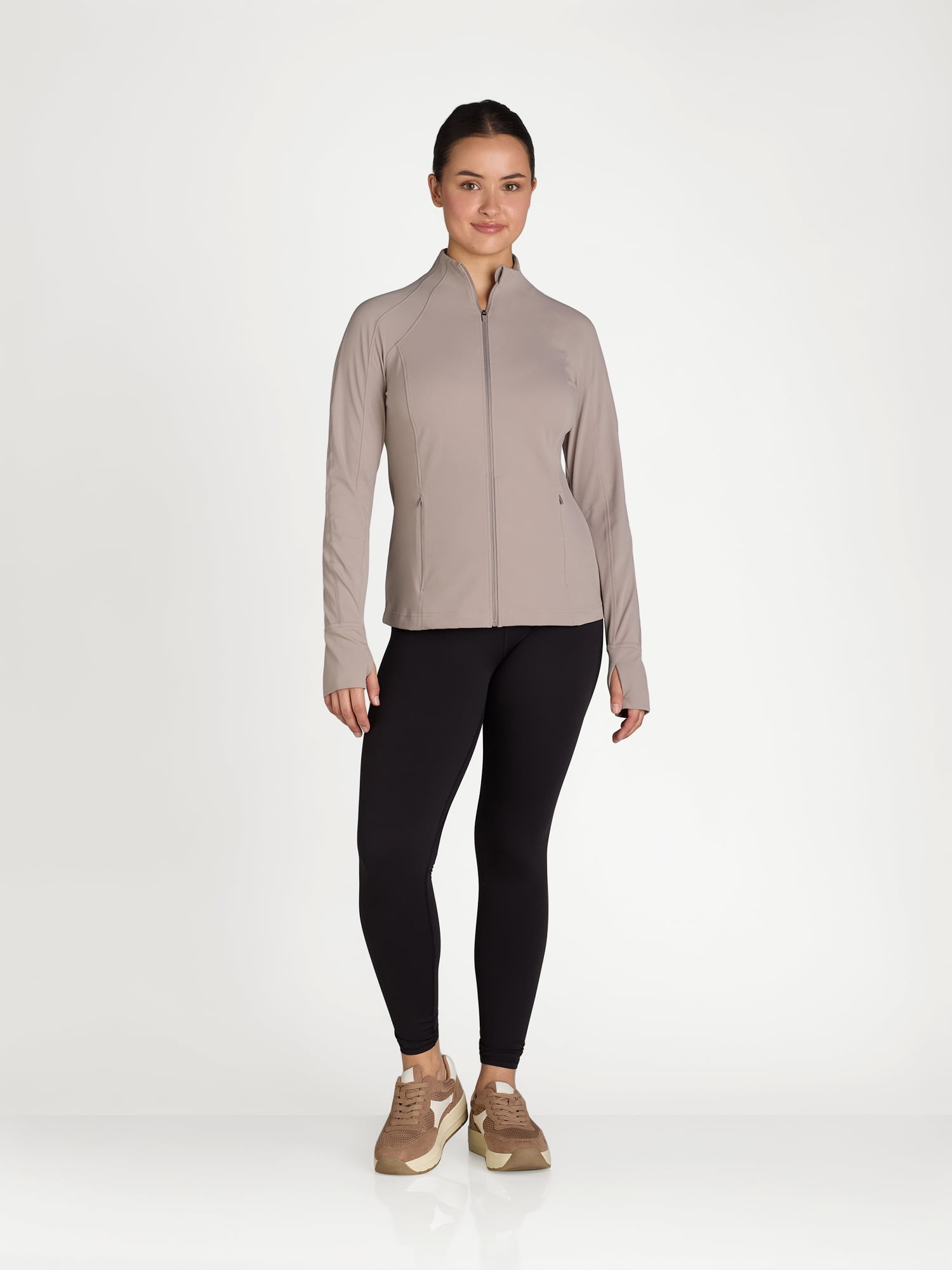 Avia Women's SoftSculpt Zip-Up Active Jacket, XS-4X, Moisture