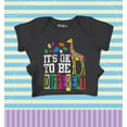 thumbnail image 2 of Shop4Ever It's OK to Be Different Autism Awareness Giraffe Baby's Bodysuit Infant Cotton Romper 18 Months Black, 2 of 5