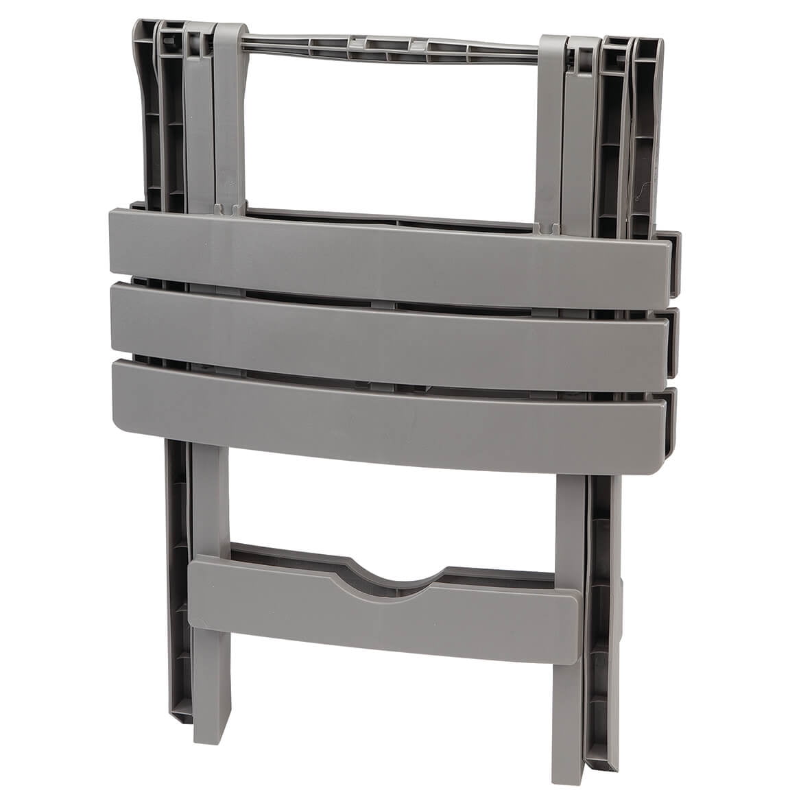 Adams QuikFold Rectangular Gray Polypropylene Folding End Table