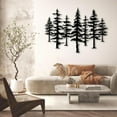 thumbnail image 3 of Pine Tree Metal Wall Art, Nature and Forest Wall Decor, Large Metal Pine Tree Art, Farmhouse Decor for Living Room, Office, Boho Decorations(48" x 35" / 124 x 90 cm), 3 of 4
