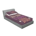 thumbnail image 2 of Ambesonne Saying Fitted Sheet & Pillow Sham Set, Vintage Grungy, Twinxl, Mauve Taupe Multicolor, 2 of 2
