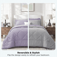 thumbnail image 3 of U by Bedsure Full Comforter Set,7 Pieces Bed in a Bag, Reversible Lightweight Bedding Set, Light Purple, 3 of 7
