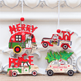 thumbnail image 2 of 1/3PCs Christmas Pendant Wooden Painted Colorful Car Xmas Tree Drop Ornaments Decorations for Home Party Kids gift New Year 2022, 2 of 5