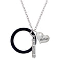 thumbnail image 1 of Delight Jewelry Acrylic 1 1/2" Ring Black Always My Mother Bar Zoe Necklace, 1 of 4