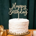 thumbnail image 3 of FL Happy Birthday Cake Topper in Wood Greeny Birthday Cake Decoration, 3 of 6