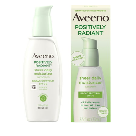Aveeno Positively Radiant Sheer Daily Moisturizer SPF 30, 2.5 fl.