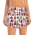 thumbnail image 4 of Lsque Rocket Pattern Printed Women's Running Shorts with Liner Pockets,Elastic Quick Dry Workout Athletic Gym Yoga Shorts,Womens High Waist Shorts-Large, 4 of 9