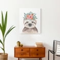 thumbnail image 4 of Creative Products Sweet Sloth With Flowers 20x24 Canvas Wall Art, 4 of 5