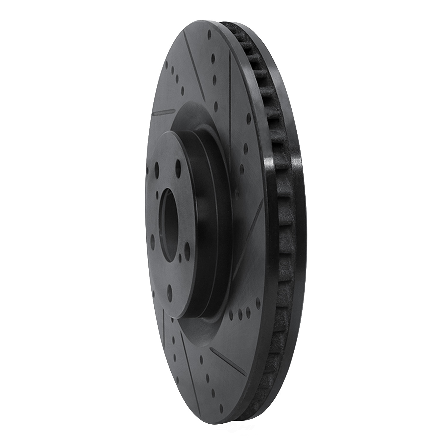 Dynamic Friction Company 633-75028D DFC Brake Rotor - Drilled And Slotted - Black