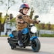 thumbnail image 2 of Costway Motocicleta eléctrica para niños de 6 V con ruedas de entrenamiento, faros LED, tablero de música, azul, 2 of 3