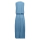 thumbnail image 5 of Vestido largo sin mangas con cuello redondo y abertura para mujer - Vestido de playa fluido de color liso, 5 of 5