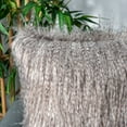 thumbnail image 2 of SAFAVIEH Faux Luke Peacock Solid Plush Fur Pillow, Grey, 2 of 2