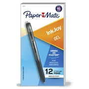 Paper Mate InkJoy Gel Pens, Medium Point, Black, 12 Count