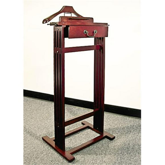 Proman VL16188 Mission Wardrobe Valet in Dark Walnut