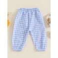 thumbnail image 6 of Suealasg Baby Boys Girls Harem Pants 6M 1T 2T 3T Toddler Boy Girl Elastic Waist Checkered Sweatpants Lounge Pants, 6 of 7