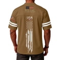 thumbnail image 5 of Evdexr 250th Anniversary Graphic Tees Men Crew Neck Short Sleeve Independence Day Shirts American Flag Usa Star Stripes Liberty Patriotic T Shirt Brown L, 5 of 5