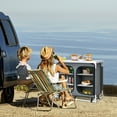 thumbnail image 2 of Costway Portable Camping Table Aluminum Kitchen Table w/Storage Shelves & Carrying Bag Grey, 2 of 10