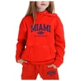 thumbnail image 2 of Ediodpoh Tenue pour Enfants Garçons Filles Manches Longues Chandail à Capuche Chaud Ensemble Décontracté Rouge 4-5 Ans, 2 of 3