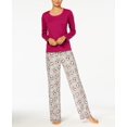 thumbnail image 2 of Jenni by Jennifer Moore Womens Top and Printed Pants Pajama Set,Penguin,X-Small, 2 of 2