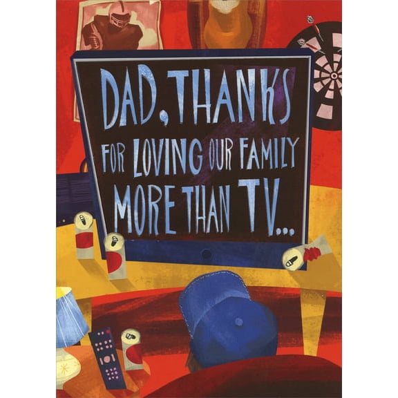 Designer Greetings Love More Than TV: Dad Funny Valentine's Day Card