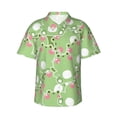 thumbnail image 2 of Xecao Cute Frog2 print Hawaiian shirt - a stylish short-sleeve button-down for men, perfect for casual beach and tropical outings., 2 of 9