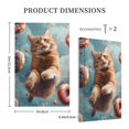 thumbnail image 3 of Daiia Floating Cat And Donuts Pattern Decorator Wall Plate Child Safe Outlet Cover, Switch and Outlet Covers,Size 1-Gang 5.0" x3.0" , Polycarbonate Thermoplastic-Style V, 3 of 6