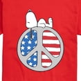 thumbnail image 3 of Peanuts - Snoopy Chill Peace Flag Short Sleeve Graphic T-Shirt, 3 of 6