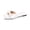 Slipper - White, variant on Flat Sandals for Women Trendy Square Open Toe Slip On Slides Glossy Patent Leather Finish with Dainty Bowknot Decor Casual Beach Vacation Footwear Ladies