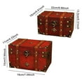 thumbnail image 4 of Shoreew Wooden Storage Box with Lock Large Capacity Multipurpose Decorative Treasure Chest Retro Style Storage Organizer, 4 of 6