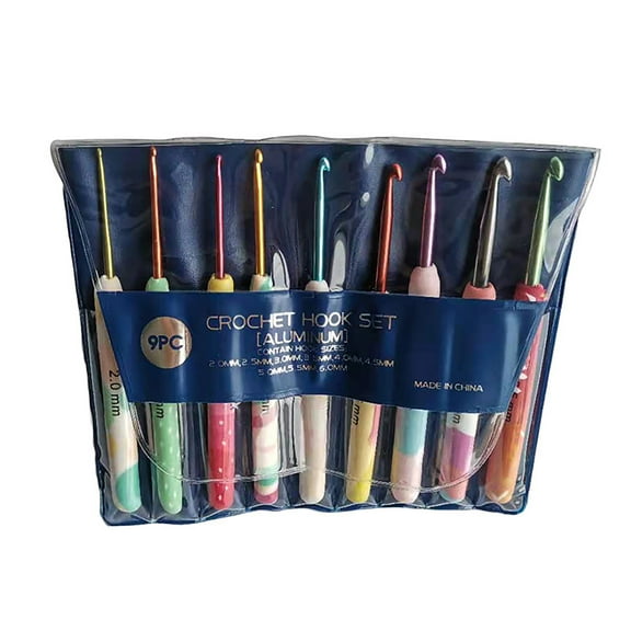 9Pcs Ergonomic Crochet Hook Ergonomic Handle Crochet Hook Needle for Beginner Experienced Hobbyist 2.0mm-6mm