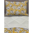 thumbnail image 3 of Vintage Comforter & Sham Bedding Set, Hatched Hand Drawn Pattern with Orange Fruit and Flowers, 3 pcs Duvet Set Microfiber Filling Quilt, 5 Sizes, Earth Yellow Taupe, by Ambesonne, 3 of 4