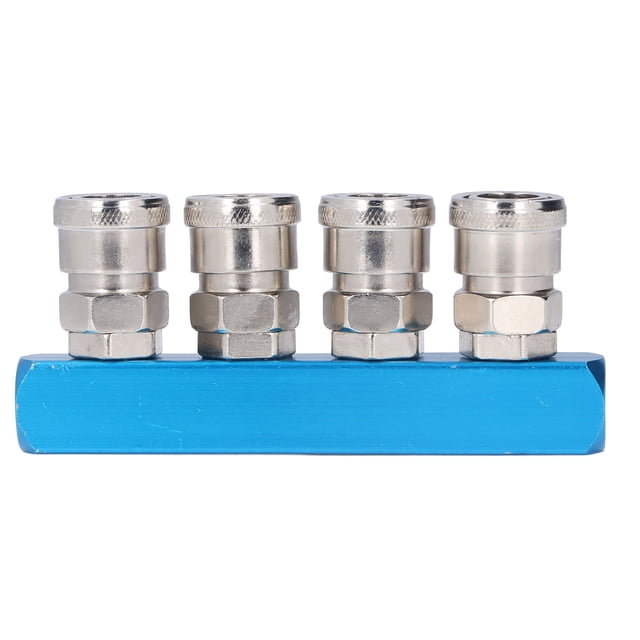 Bloque de distribución de aire G1/4, divisor de manguera de aire recto, colector neumático con conector SML-4