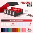 thumbnail image 4 of Card Storage Box for Trading Cards with Card Supporters, 3000+ MTG Deck Box with 24 Colorful Divider Tabs, Trading Card Storage with Viewing, 4 of 7