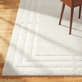 thumbnail image 4 of TOWN & COUNTRY EVERYDAY Cloud Shag Plush Border Area Rug with High-Low Pile, Beige, 7'10"x10'2", 4 of 9