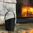 thumbnail image 3 of Mind Reader Fireplace Ash Bucket, 6L (1.5 gal) Capacity, Metal, 9 L x 9 W x 10.5 H, Black, 3 of 8