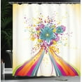 thumbnail image 4 of Ambesonne Modern Shower Curtain, Rainbow Colored Buds, 69"Wx84"L, Multicolor, 4 of 5