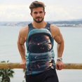 thumbnail image 6 of Pofeuu Astronaut Helmet Reflections Print Men's Workout Tank Tops Sleeveless Muscle Gym Shirt Quick Dry-X-Large, 6 of 7