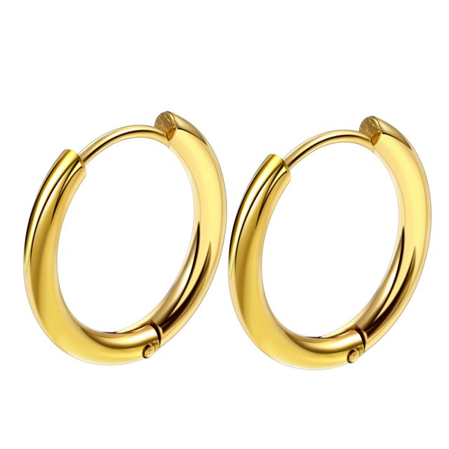 Pendientes de bobina redonda de acero inoxidable Pendientes de bobina para hombre Pendientes Pendientes(Compre 2 y ahorre 10%)