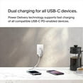 thumbnail image 2 of Belkin BoostCharge Dual USB-C Wall Charger w/PPS 60W for Apple iPhone 16, 16 Plus, iPad, Galaxy S25, Google Pixel, Nintendo Switch 2 - Compatible w/C to Lightning & C to C Cables - White, 2 of 4