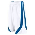 thumbnail image 2 of Augusta Sportswear Triple-Double Game Short, White/Royal, XX-Large, 2 of 2